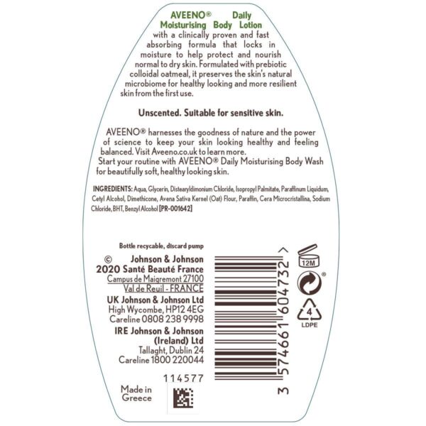 Aveeno Daily Moisturising Body Lotion, 2 x 500ml - Image 3