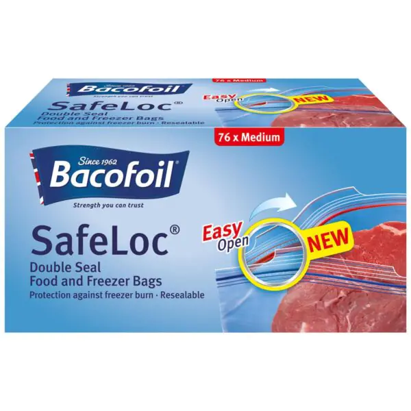 Bacofoil Safeloc Food and Freezer Medium Bags,152 Pack - Image 2