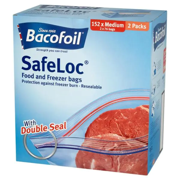 Bacofoil Safeloc Food and Freezer Medium Bags,152 Pack - Image 5