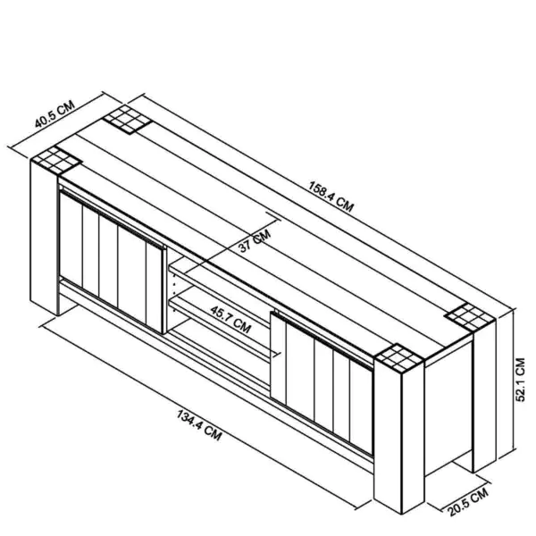 Bentley Designs Sierra Dark Oak Entertainment Unit for TV's up to 65 - Image 2