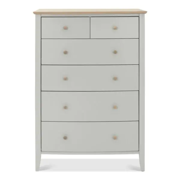 Bentley Designs Whitby Scandi Oak and Grey 6 Drawer Chest of Drawers - Image 4