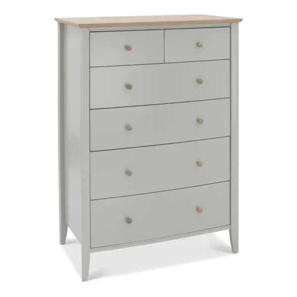 Bentley Designs Whitby Scandi Oak and Grey 6 Drawer Chest of Drawers - Image 5