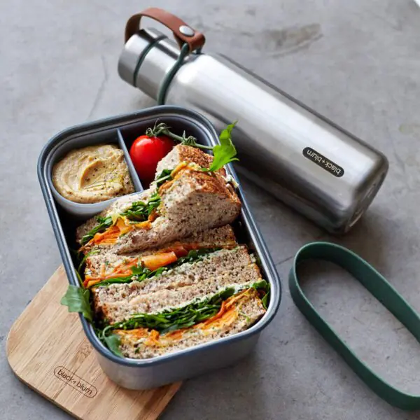 Black+Blum Stainless Steel Lunch Box and 750ml Insulated Water Bottle Bundle