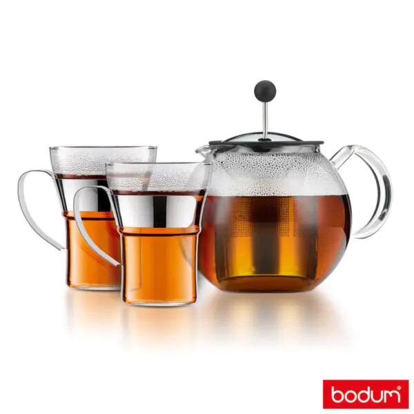 Bodum Assam Tea Press with 2 Tea Glasses