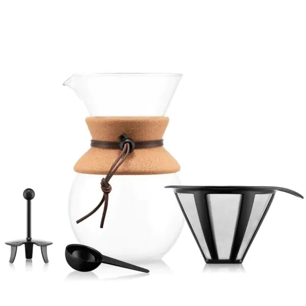 Bodum Pour Over Coffee Maker, 1L with Permanent Filter - Image 3