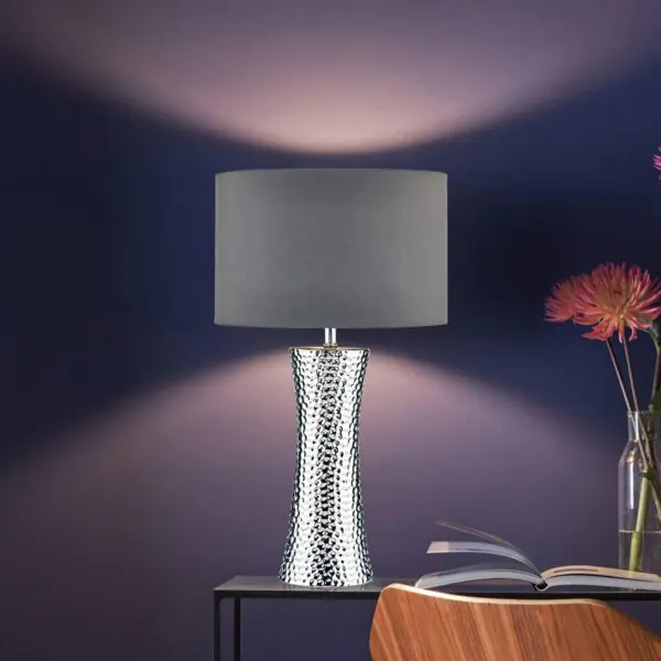 Bokara Hammered Effect Ceramic Table Lamp