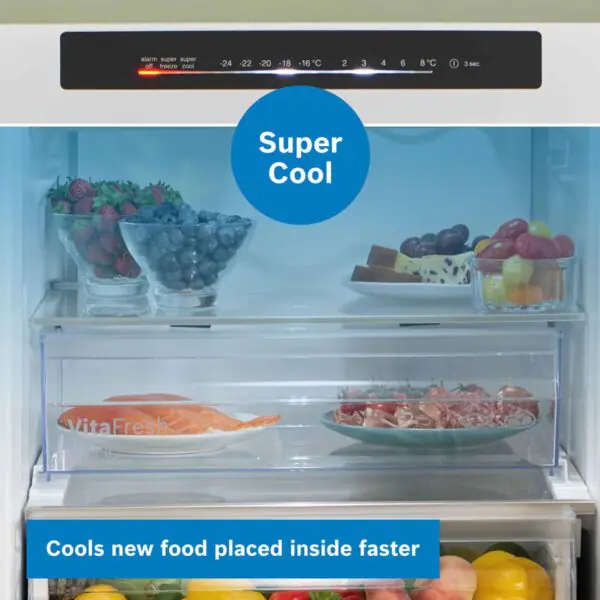 Bosch KGN362LDFG 321L Fridge Freezer, D Rated, in Stainless Steel - Image 4