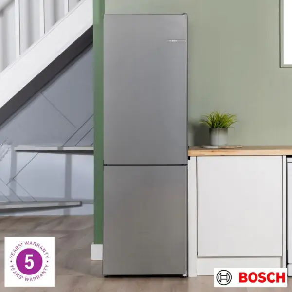 Bosch KGN362LDFG 321L Fridge Freezer, D Rated, in Stainless Steel