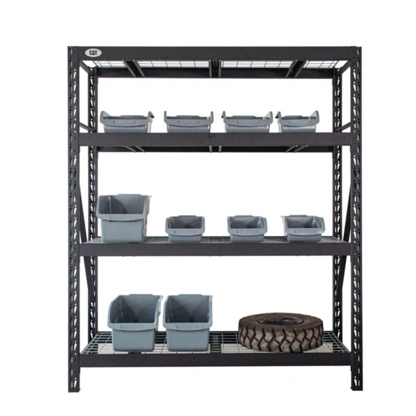 CAT 4 Level Industrial Rack (182 x 195 x 60cm) in Black - Image 3