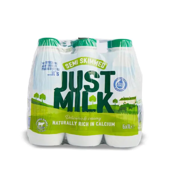 Candia Just Milk UHT Semi-Skimmed Milk, 6 x 1L - Image 2