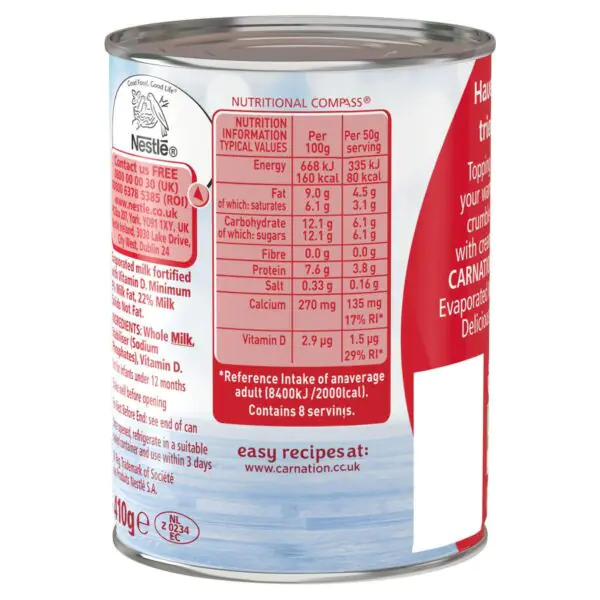 Carnation Evaporated Milk, 12 x 410g - Image 3