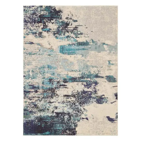 Celestial Ivory Blue Rug in 4 Sizes - Image 2