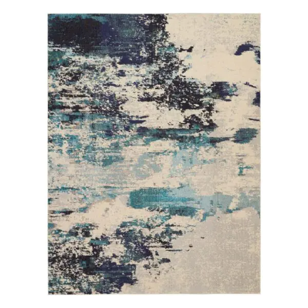 Celestial Ivory Blue Rug in 4 Sizes - Image 5