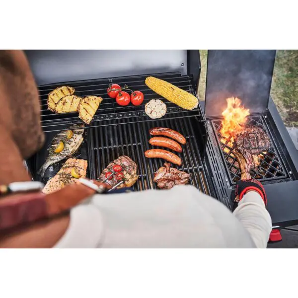 Char-Broil Professional Power 3 Burner Gas and Charcoal Hybrid BBQ + Cover - Image 2