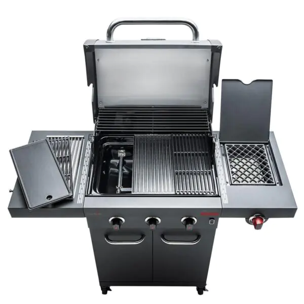 Char-Broil Professional Power 3 Burner Gas and Charcoal Hybrid BBQ + Cover - Image 6