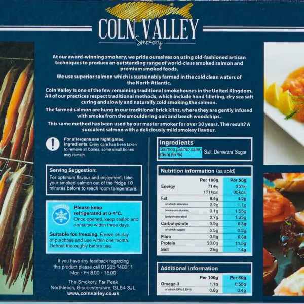 Coln Valley Gravadlax , 2 x 500g (Serves 4-6 people per 500g) - Image 2