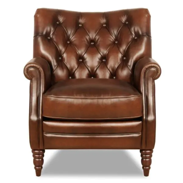 Columbus Brown Leather Armchair - Image 4