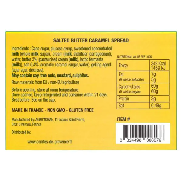 Comtes De Provence Salted Butter Caramel Spread, 750g - Image 2