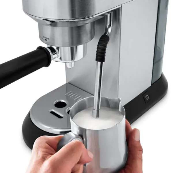 De'Longhi Dedica Arte Pump Espresso Coffee Machine in Silver, EC885.M - Image 6