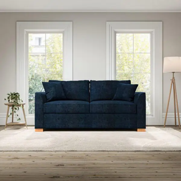 Devon Navy Fabric Sofa Bed - Image 3