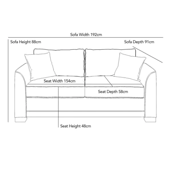 Devon Navy Fabric Sofa Bed - Image 2