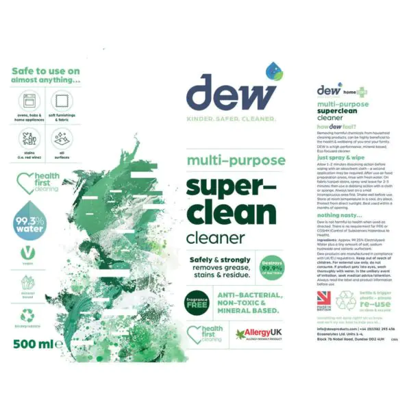 Dew Superclean Multi-Purpose Cleaner Spray, 500ml and Refill, 2.5L - Image 4