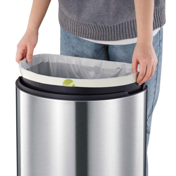 EKO Semi-Round 47L Stainless Steel Motion Sensor Bin - Image 4