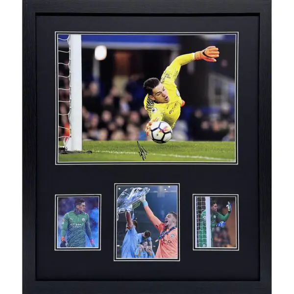 Ederson Signed Framed Manchester City Photograph