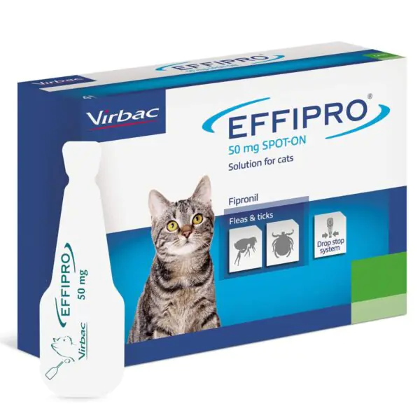 Effipro Spot-On Flea and Tick Treatment for Cats (1kg+), 3 x 4 x 50mg - Image 3