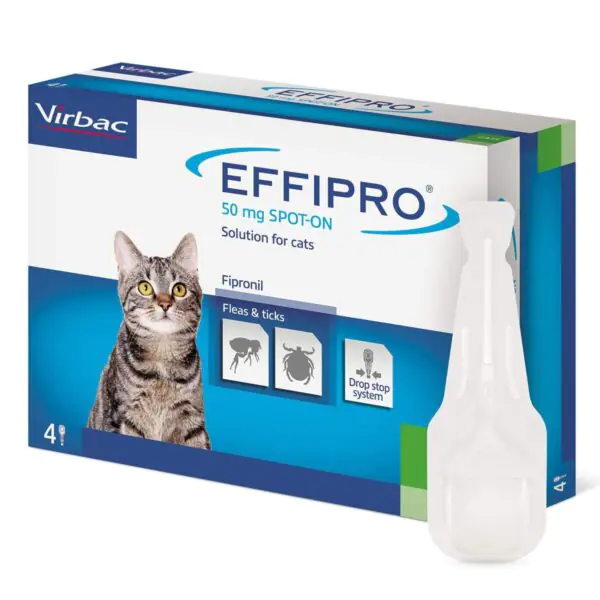 Effipro Spot-On Flea and Tick Treatment for Cats (1kg+), 3 x 4 x 50mg - Image 4