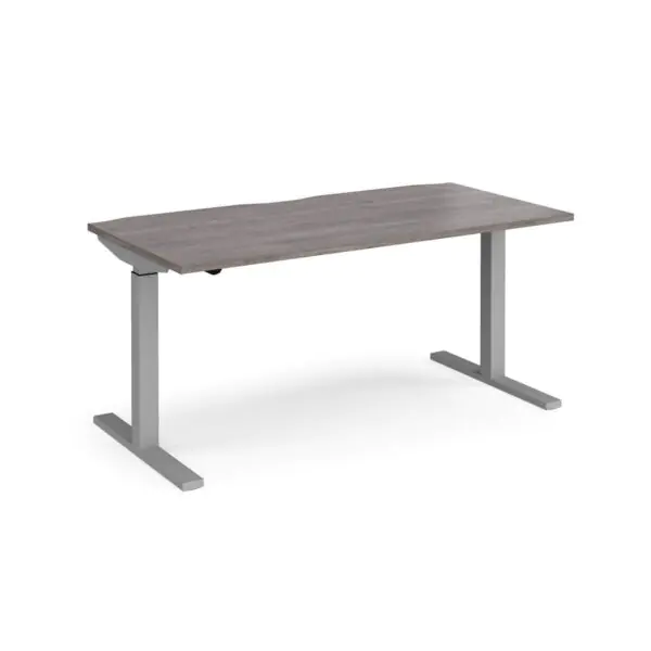 Elev8 Large Power Adjustable Height Desk, Grey Oak - Image 2