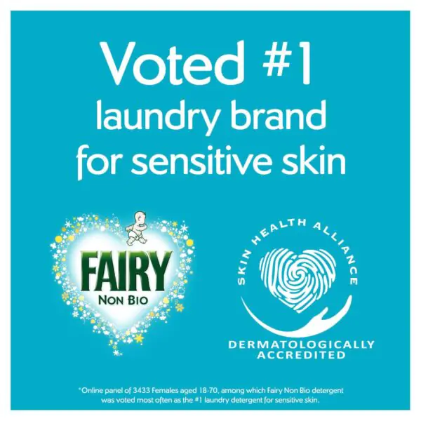 Fairy Non Bio Platinum Pods with Extra Stain Removal, 100 Wash - Image 8