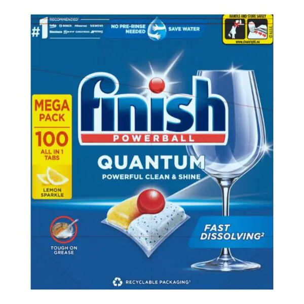 Finish Powerball Quantum Dishwasher Tablets, 2 x 100 Pack - Image 3