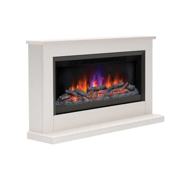 Flare Hansford Grande Electric Fireplace Suite in Cream, 2kW - Image 4