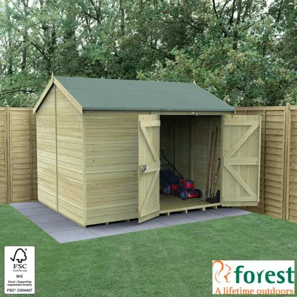 Forest Garden Timberdale 10ft x 8ft 3  (3 x 2.5m) Tongue and Groove Wooden Storage Shed