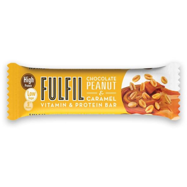 Fulfil Chocolate Peanut and Caramel Protein Bar Snack, 15 x 55g - Image 2