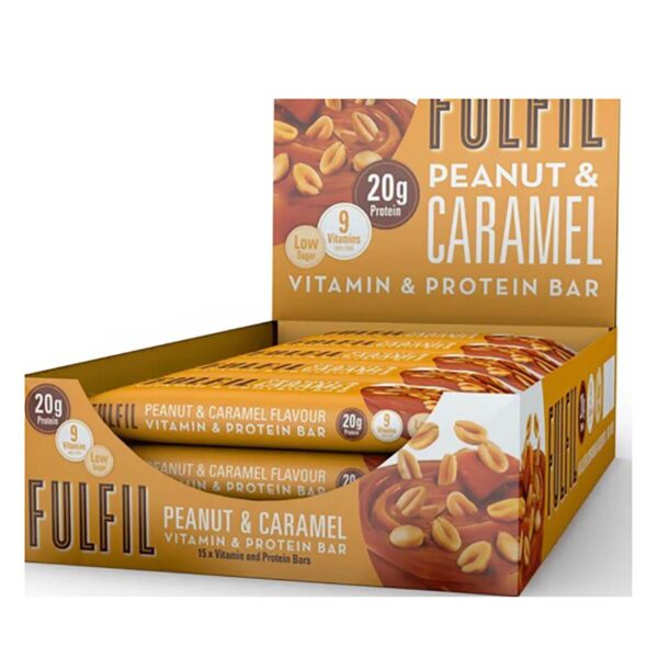 Fulfil Chocolate Peanut and Caramel Protein Bar Snack, 15 x 55g