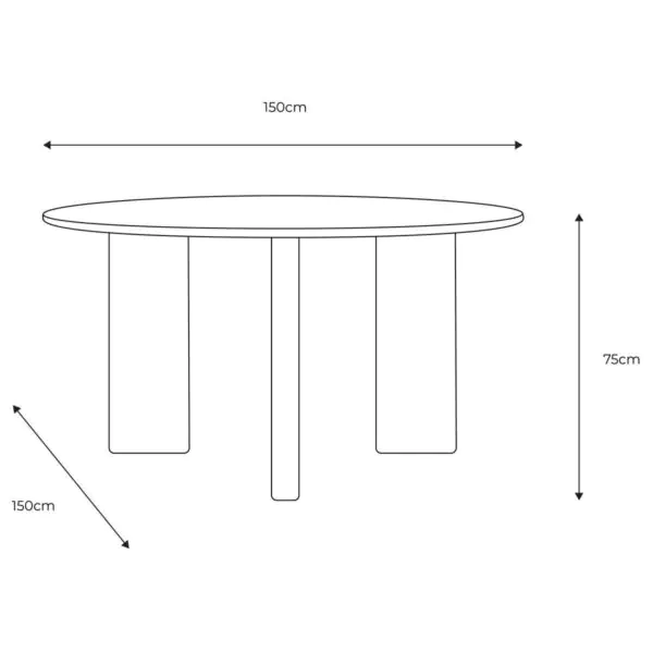 Gallery Borden Acacia Round Dining Table, Seats 4 - Image 2