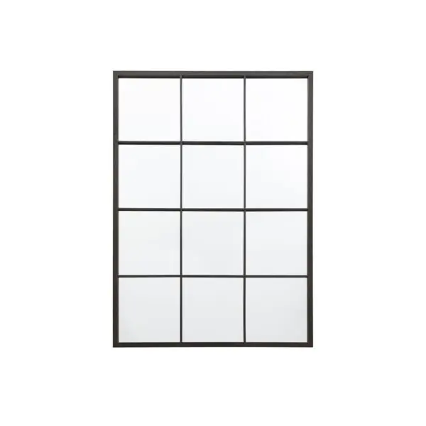 Gallery Chafford Black Window Mirror, 80 x 110cm - Image 6