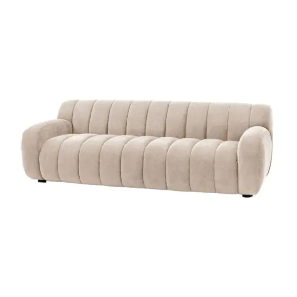 Gallery Coste Cream Fabric 3 Seater Sofa - Image 6