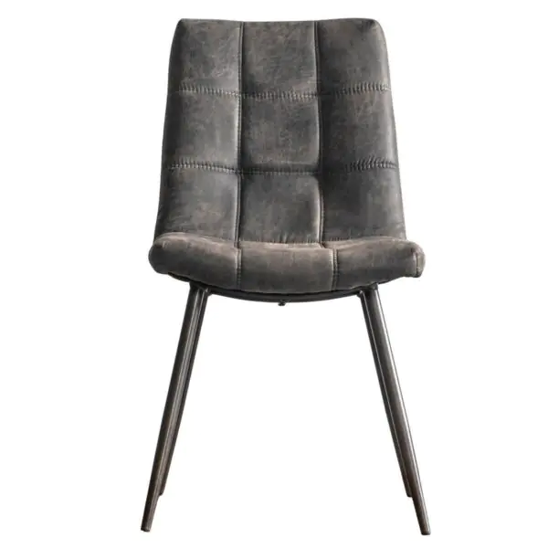 Gallery Darwin Grey Faux Leather Dining Chair, 2 Pack - Image 5