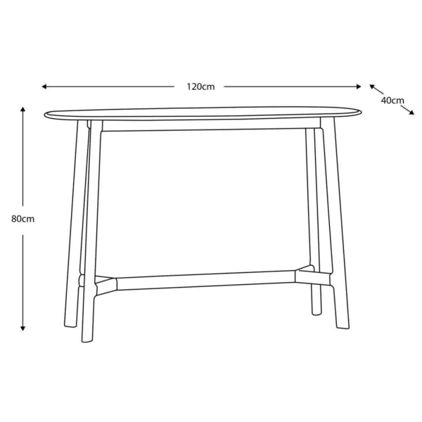 Gallery Getafe Oak Console Table - Image 2