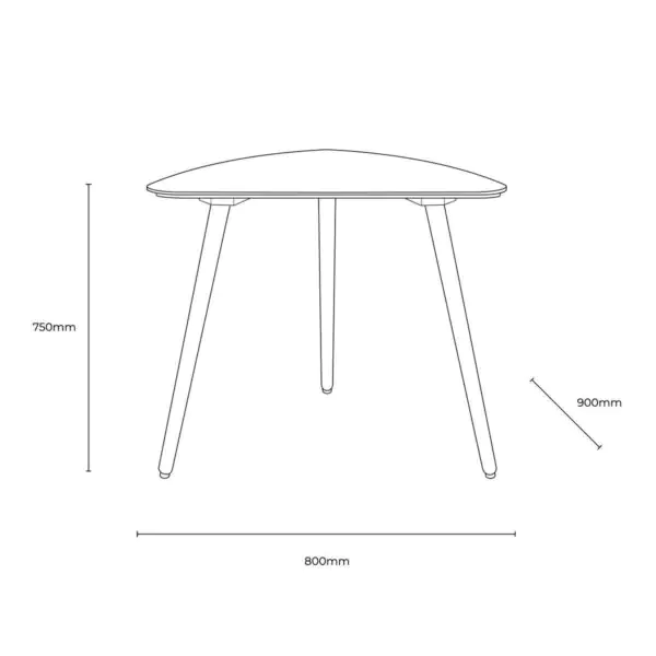 Gallery Hatfield Smoked Small Dining Table, Seats 2 - Image 2