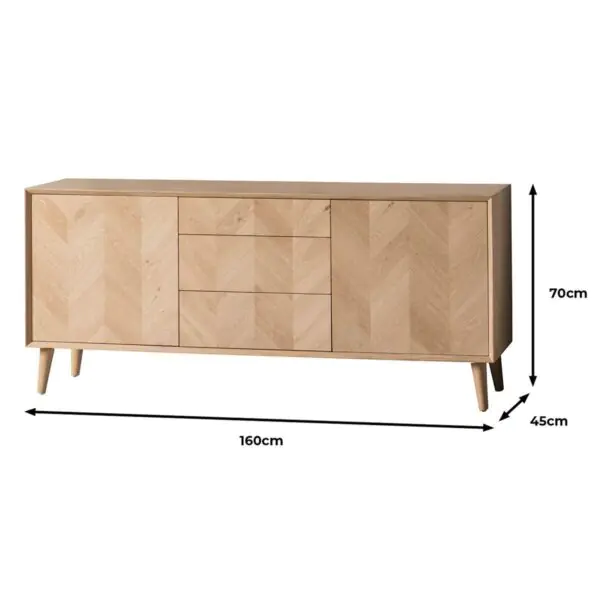 Gallery Milano Large Oak Sideboard - Image 2