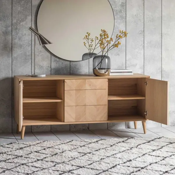 Gallery Milano Large Oak Sideboard - Image 3