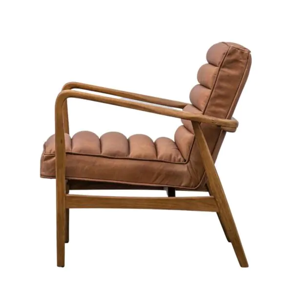 Gallery Newhaven Brown Leather Armchair - Image 8