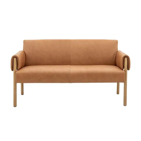 Gallery Stratford Brown Leather 2 Seater Sofa - Image 5