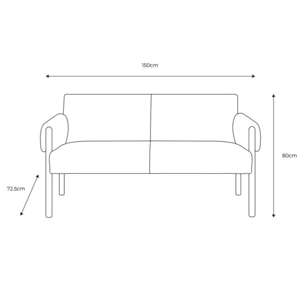 Gallery Stratford Brown Leather 2 Seater Sofa - Image 2