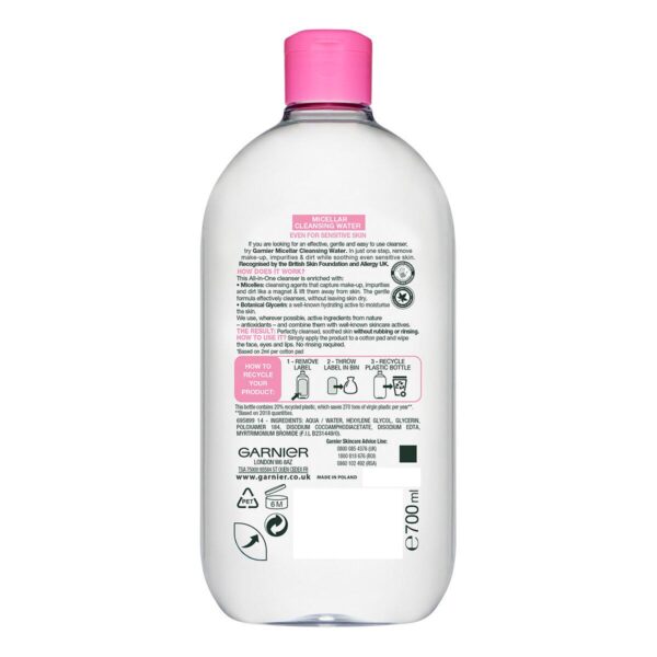 Garnier Micellar Cleansing Water, 2 x 700ml - Image 2