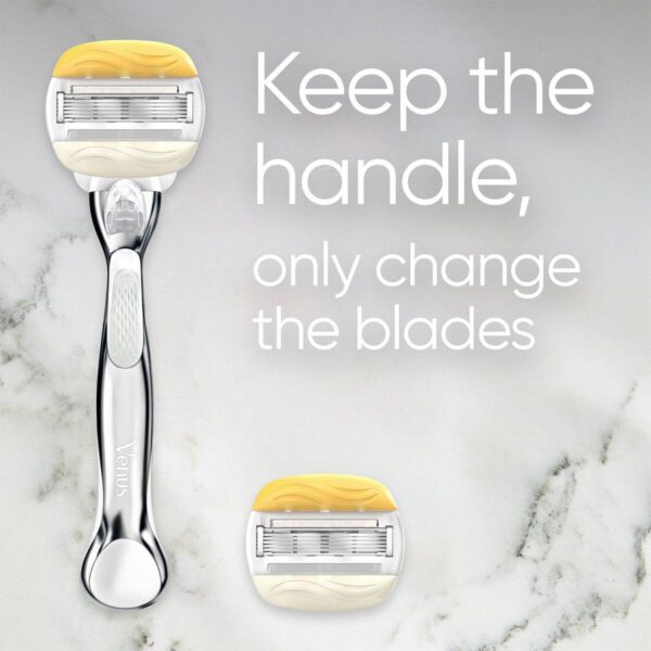 Gillette Venus Comfortglide with Olay, Platinum Metal Handle and 8 Blades - Image 7